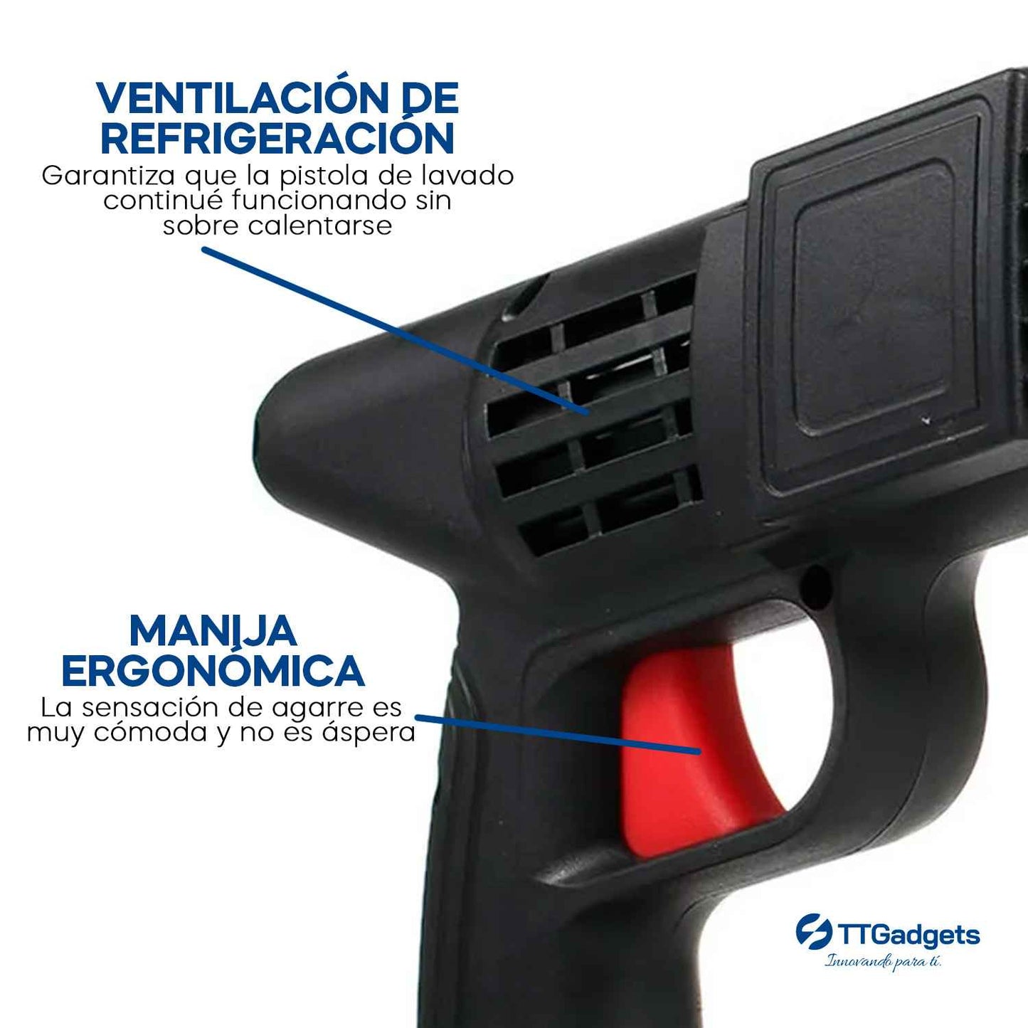 Pistola Hidrolavadora de alta potencia y presión