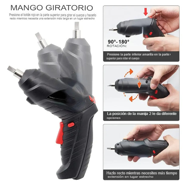 Kit de Destornillador Inalambrico y Recargable MixTool™