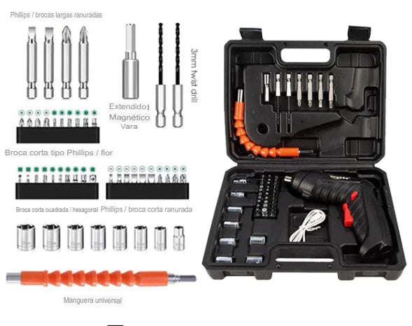 Kit de Destornillador Inalambrico y Recargable MixTool™