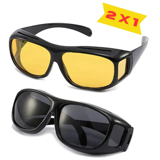 Kit de Gafas de Conducción Nocturna 2x1